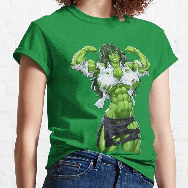She-Hulk Busting Bricks Men's T-Shirt-3XLarge