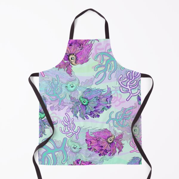 Item preview, Angel Fish Fantasy Aqua Pink & Purple Pattern designed and sold by BluedarkArt.