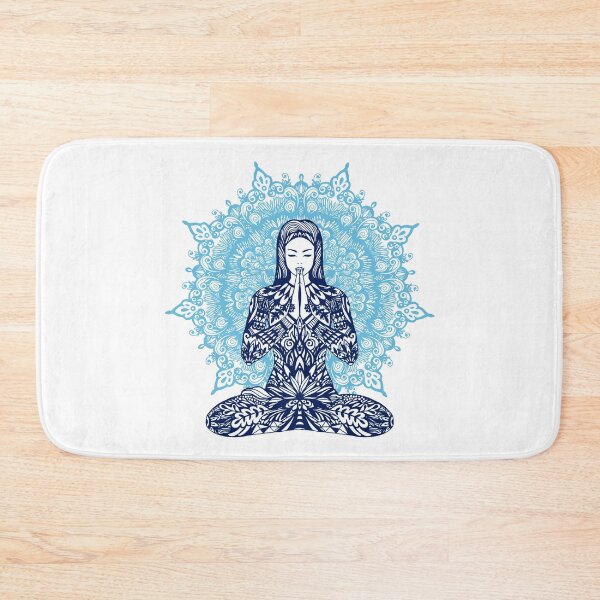 Item preview, Blue Bouddha women's printed t shirt | yoga t-shirt | custom t shirt | namaste t-shirt | women's t-shirt | Namaste designed and sold by PCBoutique.