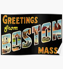 Greetings From Boston Mass Poster