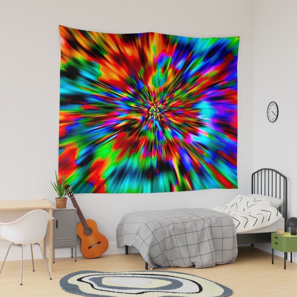 Rainbow Wormhole Tie-Dye Pattern Tapestry for Sale by willybadu
