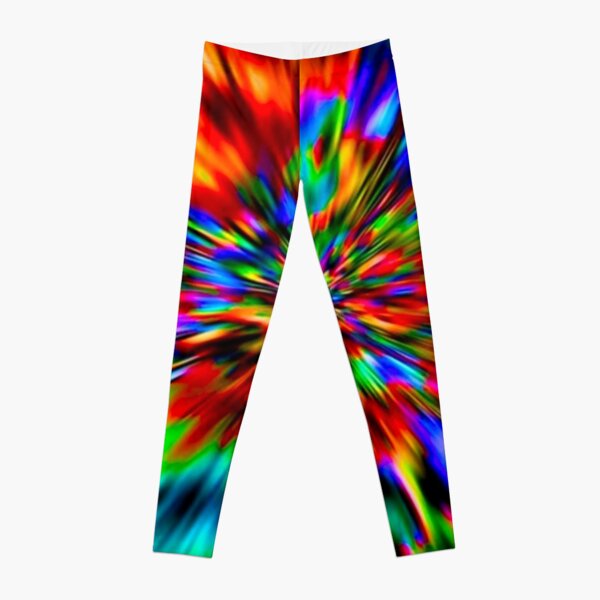 Rainbow Wormhole Tie-Dye Pattern Leggings