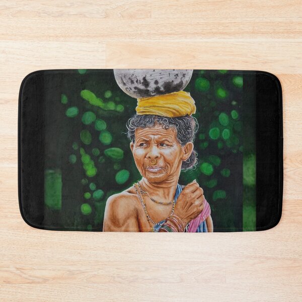Item preview, Asian Tribal Old Woman Drawing designed and sold by SuvrasaiMerch.