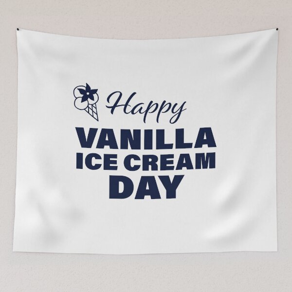 Item preview, Happy Vanilla Ice Cream Day! designed and sold by FunFactsFactory.