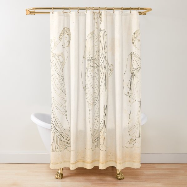 ROMAN ANCIENT ROME - Vintage Antique Art, Unique Classic Style, Aesthetic Original Retro Decor, Old Picture Shower Curtain