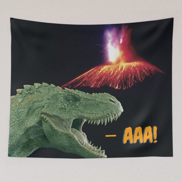 Item preview, Funny Dinosaur Screaming And Volcano designed and sold by H3designs.