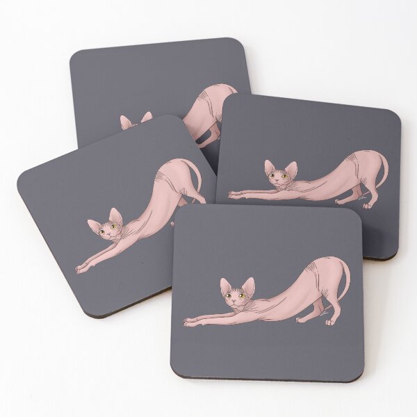 Item preview, Red Sphynx Cat With Yellow Eyes, Hairless Cat designed and sold by anacecilia.