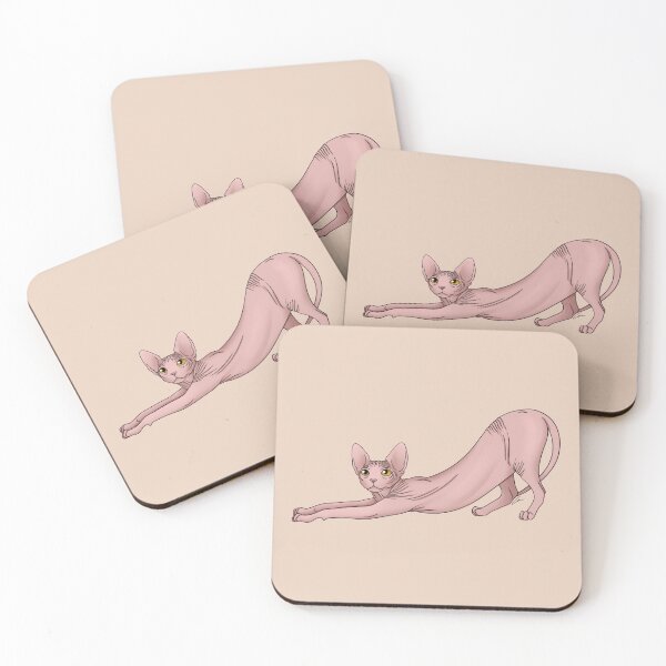 Item preview, Red Sphynx Cat With Yellow Eyes, Hairless Cat II designed and sold by anacecilia.