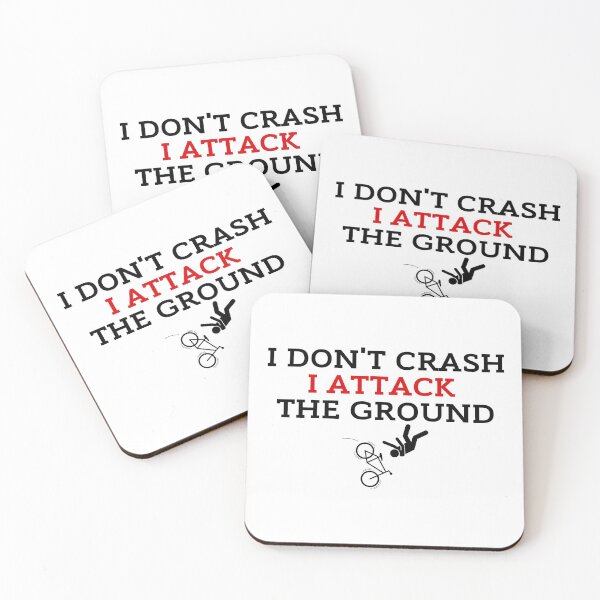 Item preview, I Don't Crash I Attack The Ground Biker designed and sold by ZestyFruit.