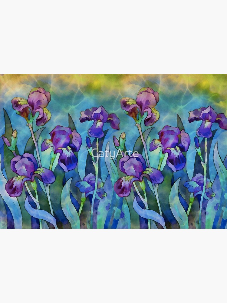 Irises watercolor by CatyArte