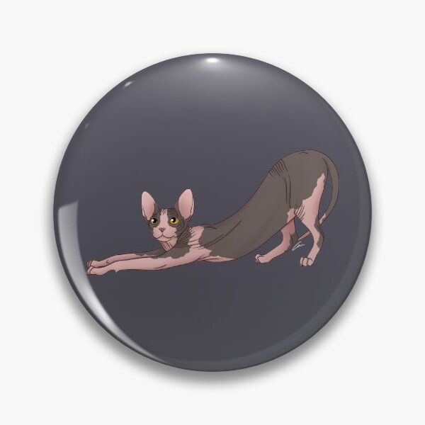Item preview, Bicolor Sphynx Cat With Yellow Eyes, Hairless Cat designed and sold by anacecilia.