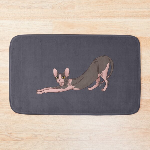 Item preview, Bicolor Sphynx Cat With Yellow Eyes, Hairless Cat designed and sold by anacecilia.
