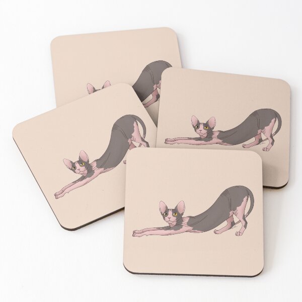 Item preview, Bicolor Sphynx Cat With Yellow Eyes, Hairless Cat II designed and sold by anacecilia.