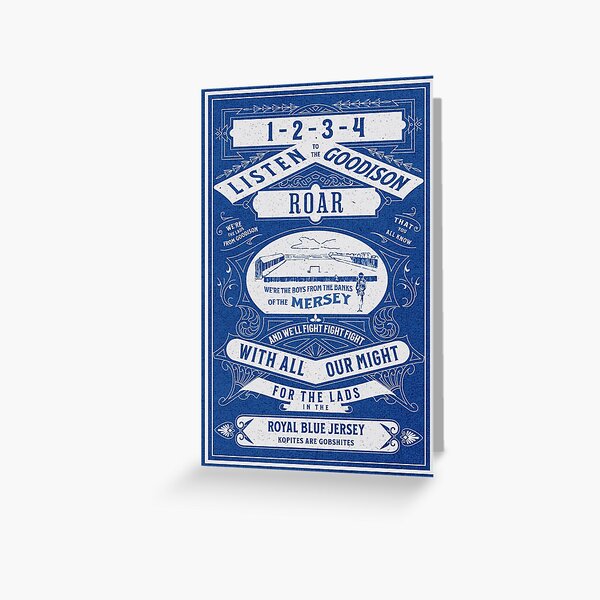Item preview, Goodison Roar Vintage Style Blue designed and sold by toffeesshop.