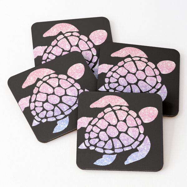 Item preview, Pastel Pink Purple Ombre Faux Glitter Turtle designed and sold by Felicity-K.