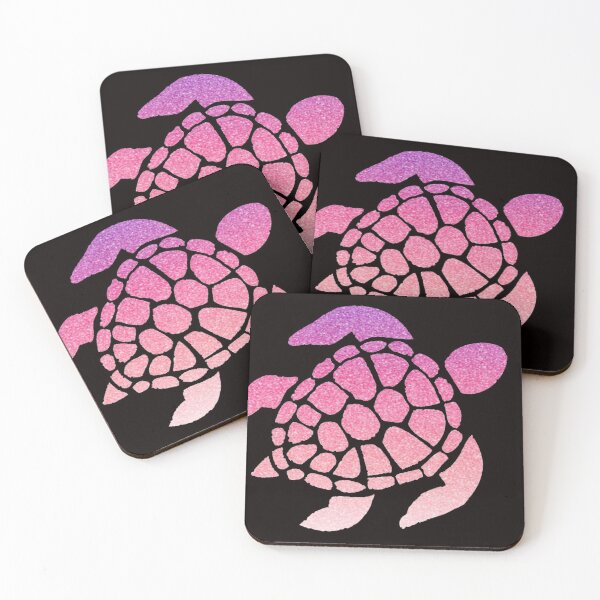 Item preview, Pastel Pink Ombre Faux Glitter Turtle designed and sold by Felicity-K.