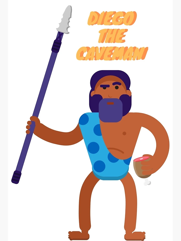 Póster for Sale con la obra «Diego el cavernícola» de SoftStrokes