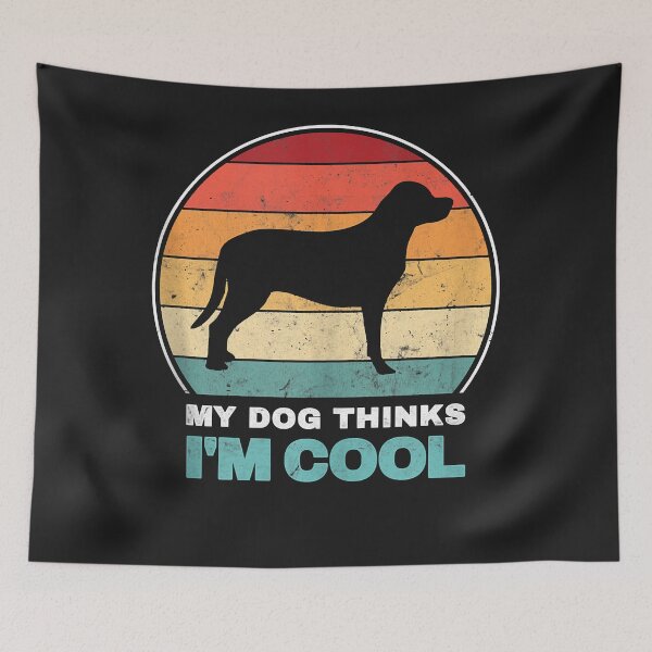 Item preview, My Dog Thinks I'm Cool  Vintage Labrador Dog Silhouette Tank Top designed and sold by marshapgp.