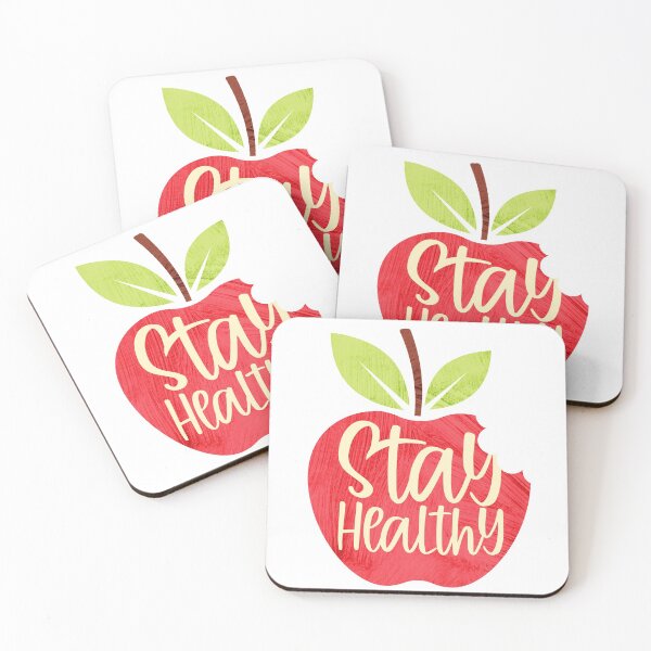 Item preview, Stay Healthy Apple - watercolor style design designed and sold by essjaydesigns.