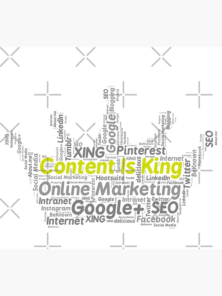 content-is-king-word-art-poster-by-ovenya-redbubble