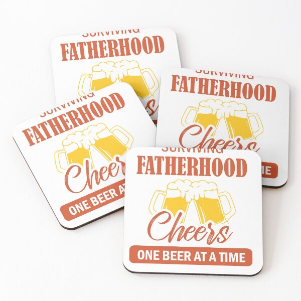 Item preview, Mens Surviving Fatherhood One Beer At A Funny Dad Gift  designed and sold by wanasak.