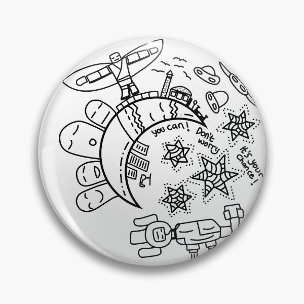 Artikelvorschau, Du kannst! Mond-Doodle-Kunst Schwarz und Weiß entworfen und verkauft von R4CProject.