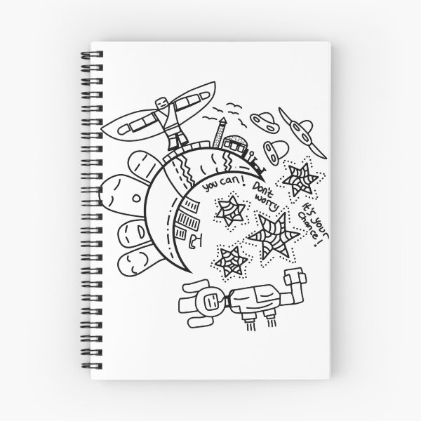 Item preview, ¡Usted puede! Luna Doodle Art Blanco y Negro designed and sold by R4CProject.