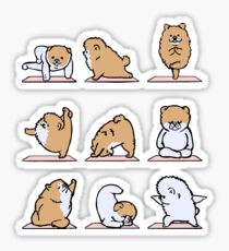 Pomeranian Yoga Sticker