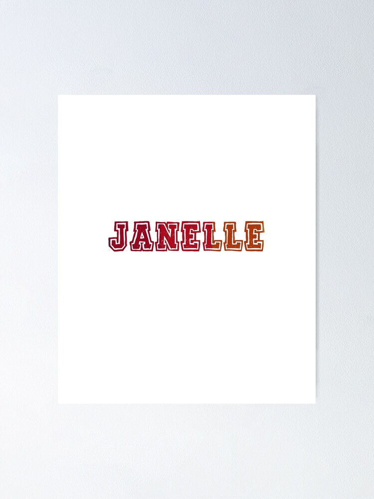 "JANELLE" Poster for Sale by ruviogevio Redbubble