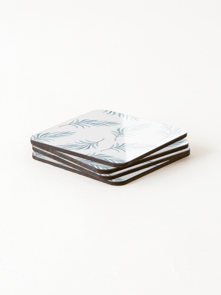 Thumbnail 4 of 5, Coasters (Set of 4), Leaves pattern designed and sold by RK-Artist.