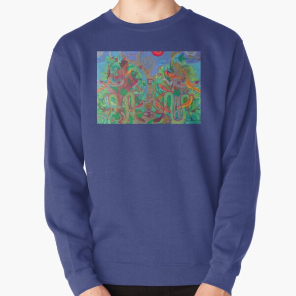 Two Trees and Fig Leaves in the Garden of Desire Pullover Sweatshirt