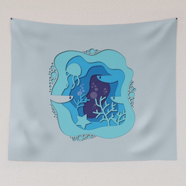 Item preview, Deep in the ocean 3D papercut layers designed and sold by FunnyChameleon.