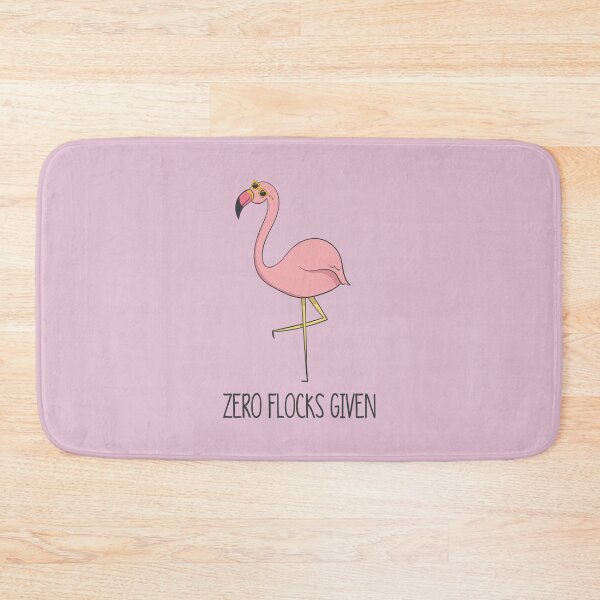 Item preview, Zero Flocks Given- Funny Flamingo Gift designed and sold by DreamyPanda.