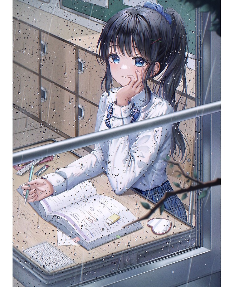 Cute girl studying Cute girl studying