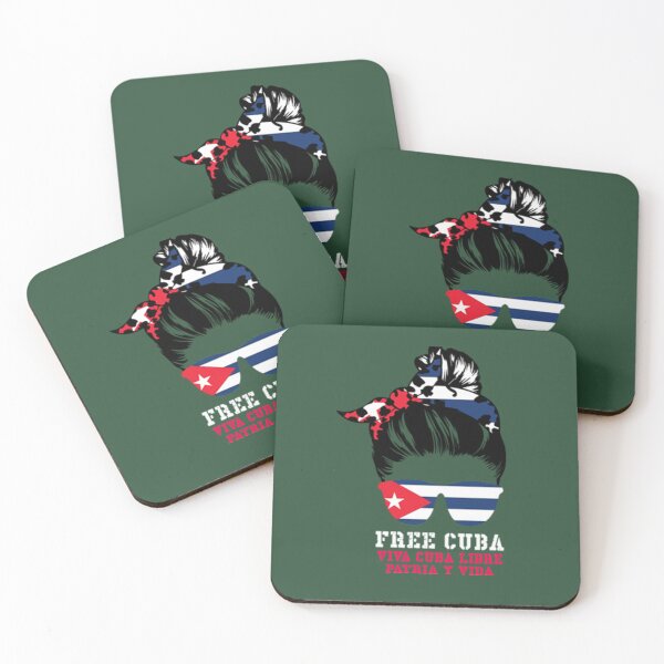 Item preview, Viva Cuba Messy Hair Woman Bun Free Cuba Flag designed and sold by SouthernYall.