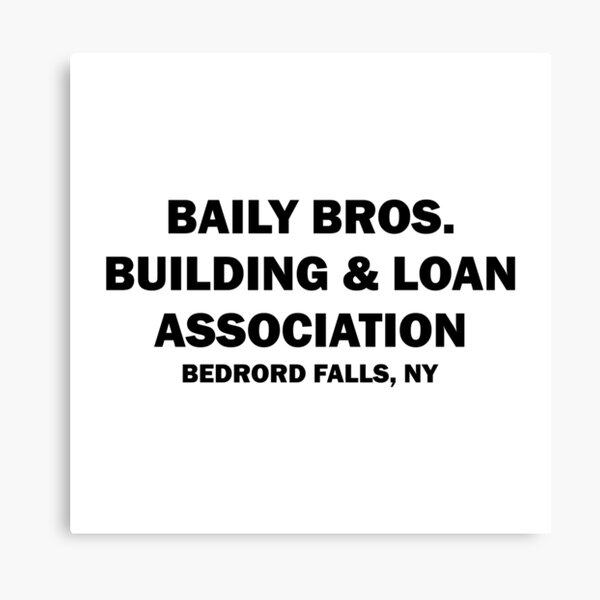 Best Selling - Bailey Bros Building and Loan Association Merchandise Canvas Print
