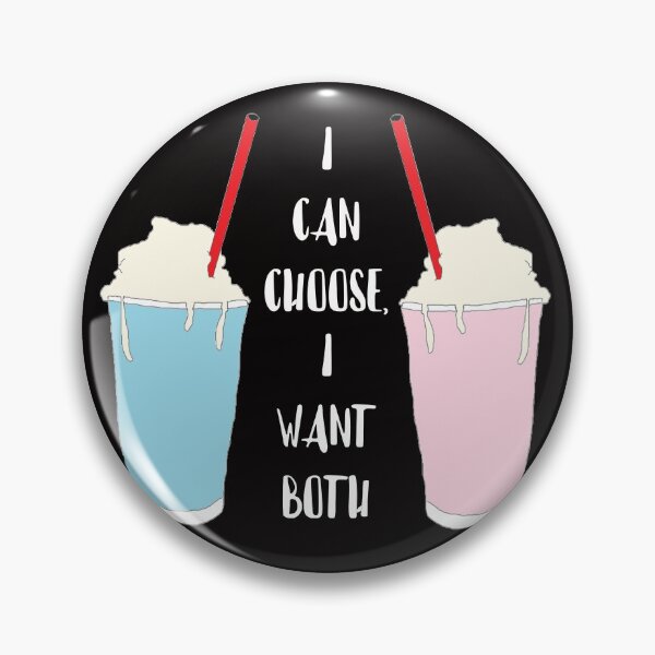 Item preview, Bi "I Want Both" Milkshake Cartoon designed and sold by RevolutionInPaint.
