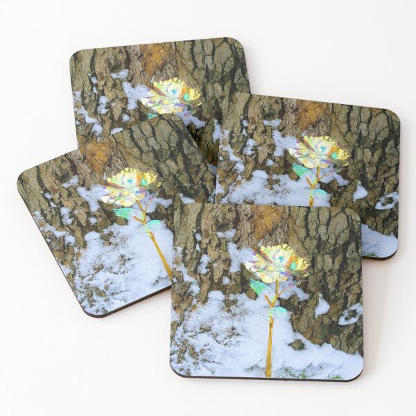 Item preview, Colorful Rose Against Snow Tree designed and sold by KearVedra.