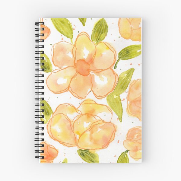 Item preview, Orange Watercolour Flowers designed and sold by playfulpuffin.