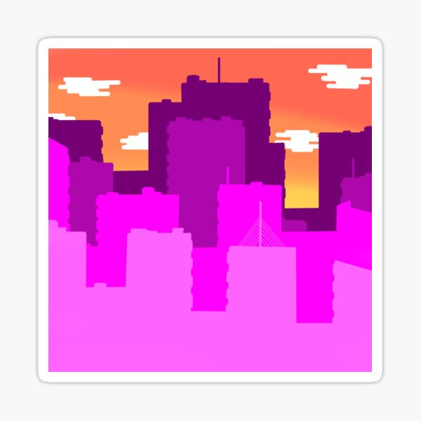 "silhouette city" Sticker by JasCool Redbubble