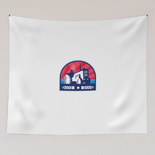 Item preview, Organic Farmer Tractor Wheat Crest Retro designed and sold by patrimonio.