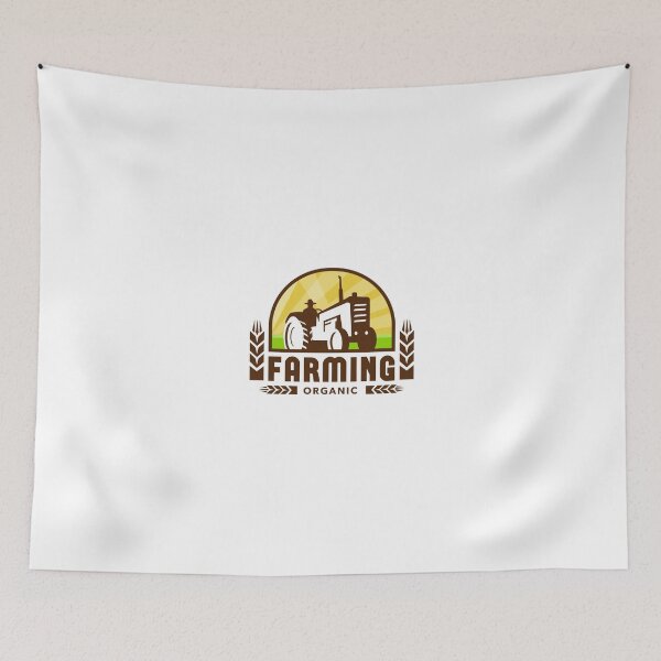 Item preview, Tractor Wheat Organic Farming Crest Retro designed and sold by patrimonio.