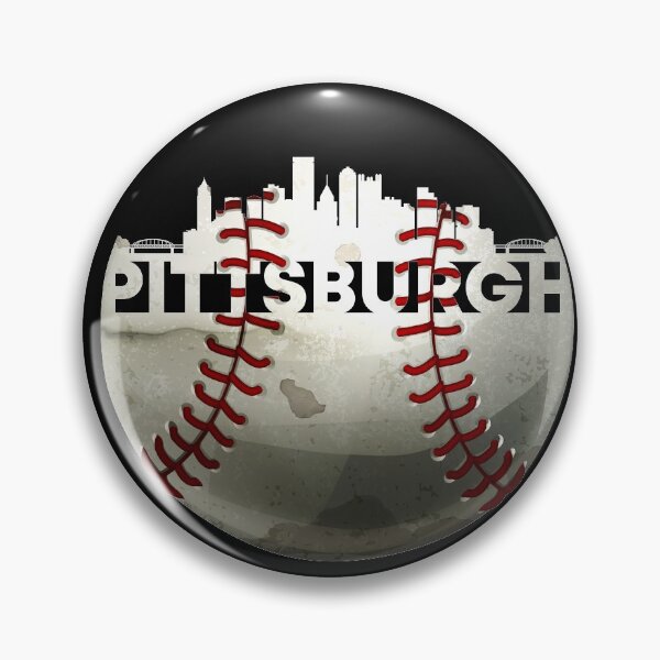 Artikelvorschau, Hervorragender Pittsburgh Baseball Ball mit echter Pittsburgh Skyline aus Pennsylvania entworfen und verkauft von Urosek.