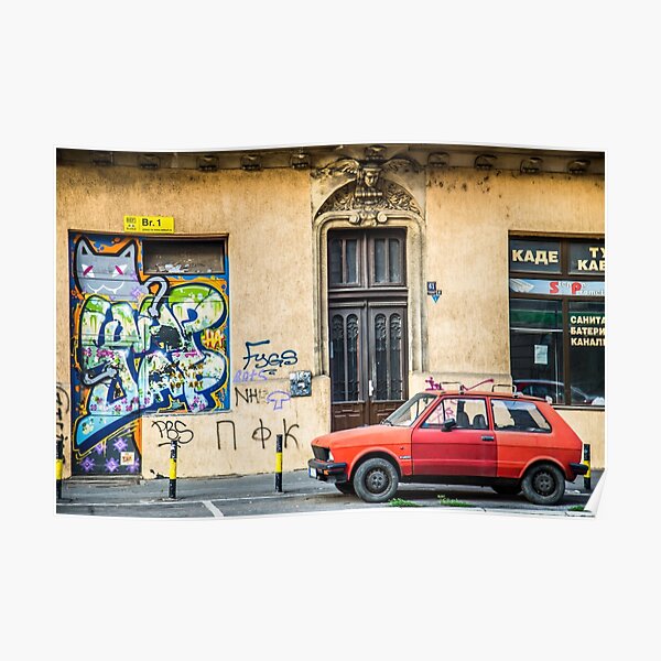 Yugo Car - Belgrade, Serbia Poster