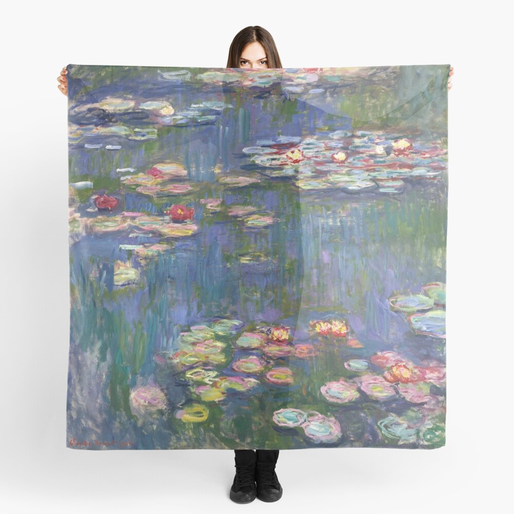 1916-Claude Monet-Waterlilies-200 x 200 Scarf