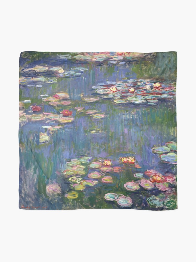 Alternate view of 1916-Claude Monet-Waterlilies-200 x 200 Scarf