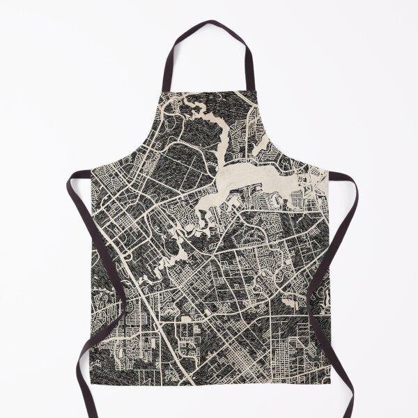 Item preview, League City map Texas ink lines designed and sold by InkMaps.