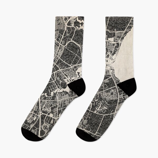 Item preview, League City map Texas ink lines designed and sold by InkMaps.