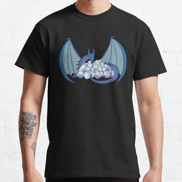 Dragon & Dice (blue) Classic T-Shirt