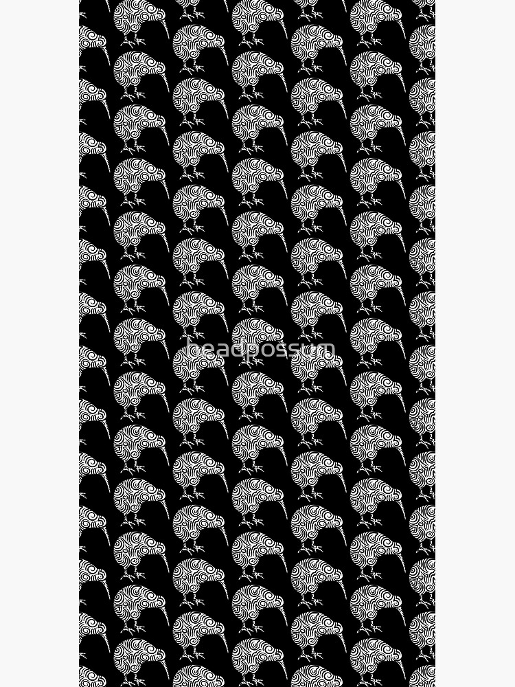 Kiwi Bird Aotearoa New Zealand tribal style by headpossum